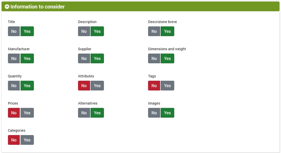 api product import info