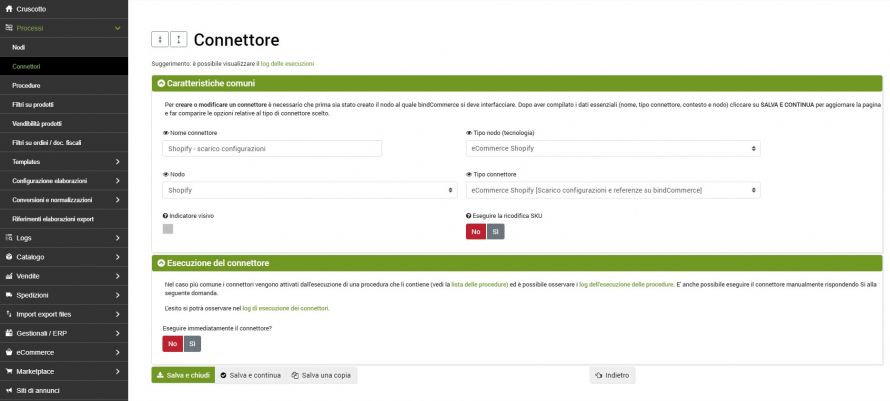 thumb shopify scarico configurazioni