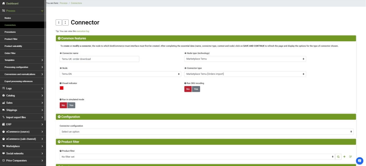temu connector download orders