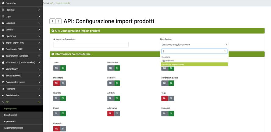 api product import info