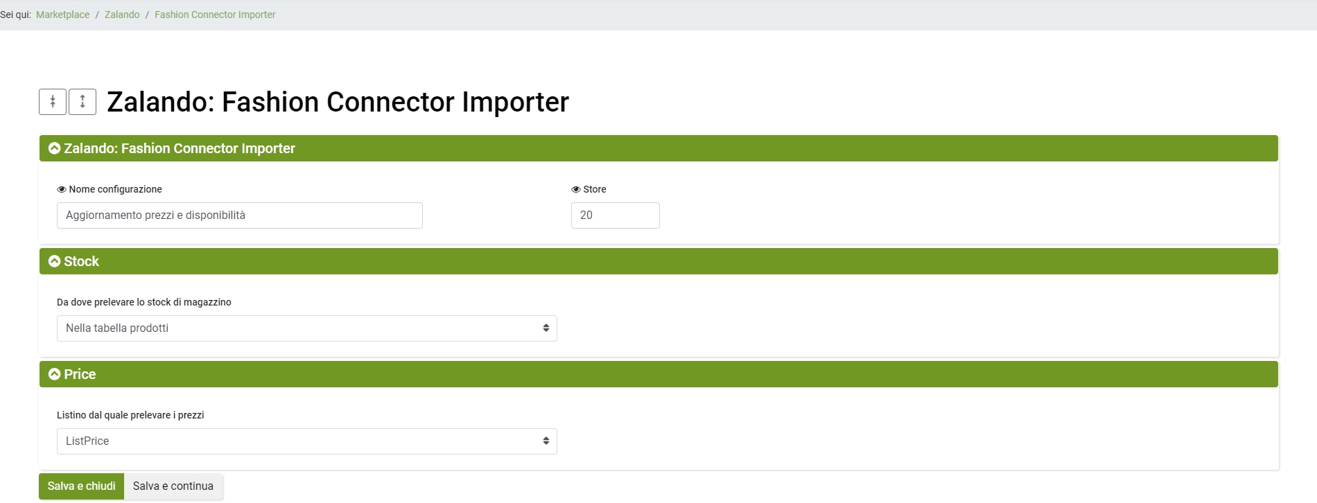 Gestione offerte su Zalando CR