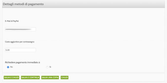 Condizioni di pagamento eBay