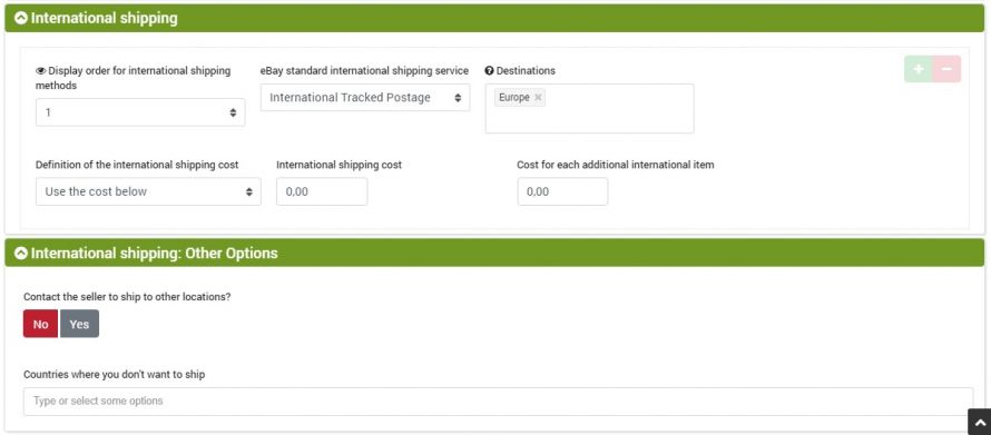 thumb ebay sales conditions shipping international
