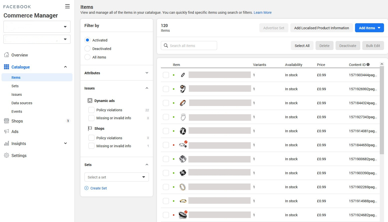 menu manager overview - - platform guide Images High... Configuring the Facebook Catalogue feed