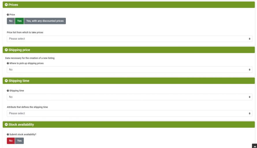 wish product publishing config prices